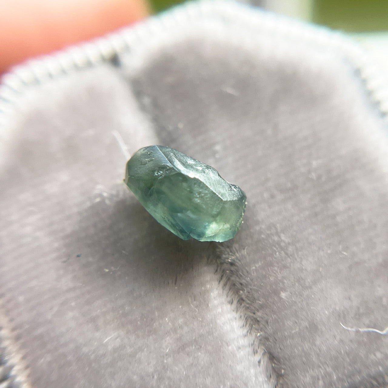 Organically Faceted Oval Rough Australian Blue Green Sapphire