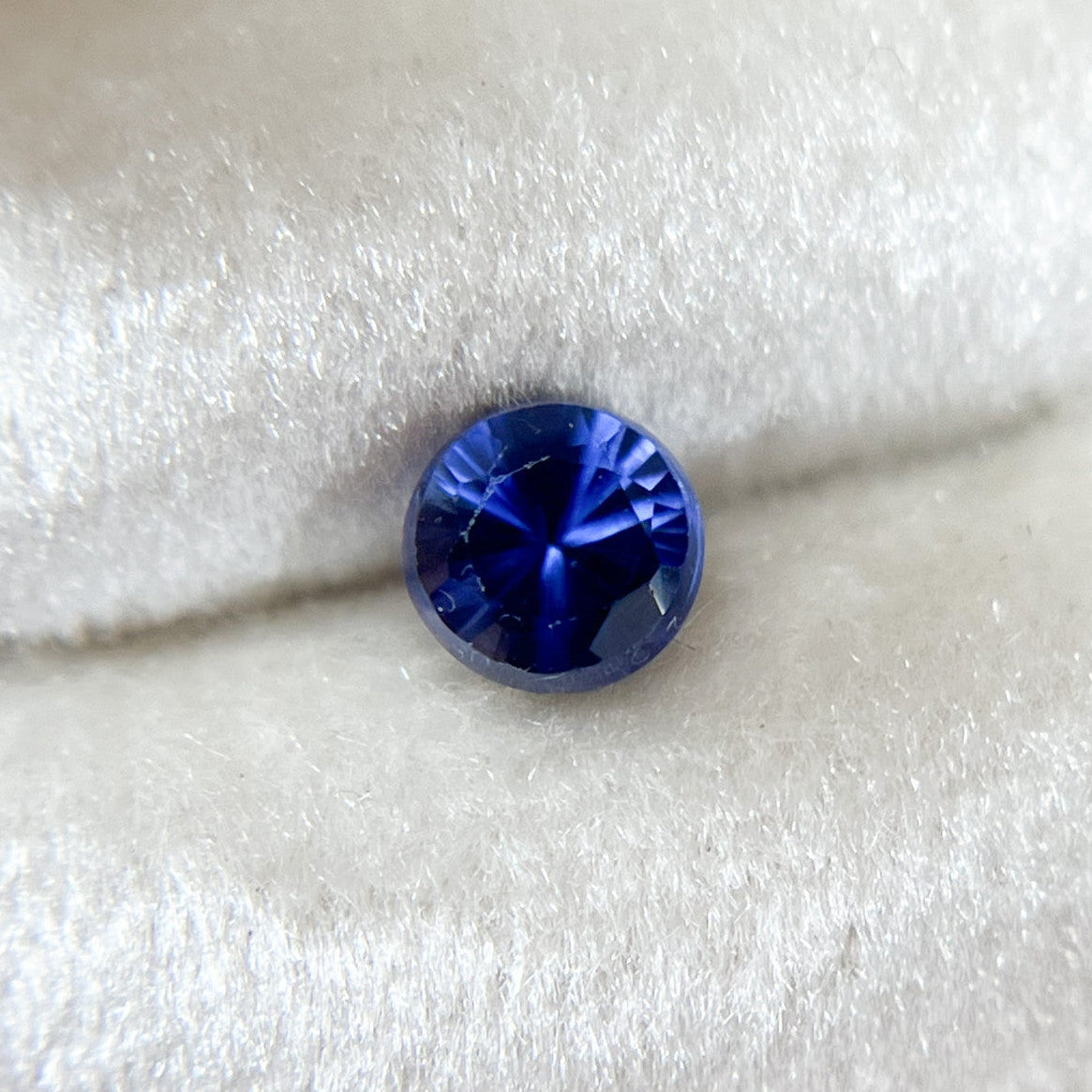 Lab Grown Violet Blue Sapphire