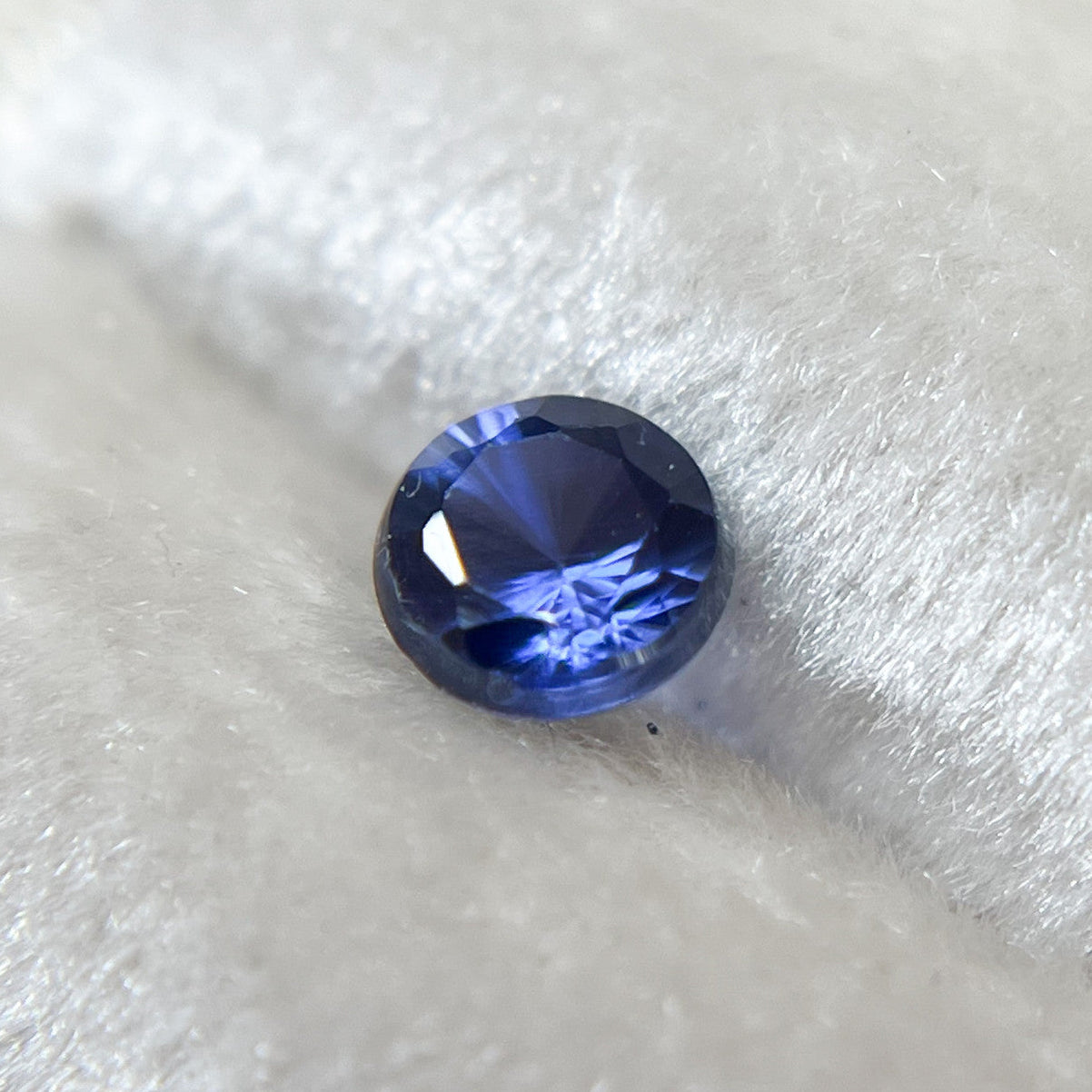 Lab Grown Violet Blue Sapphire