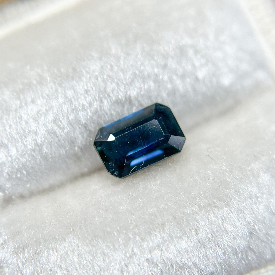 Emerald Cut Blue Sapphire