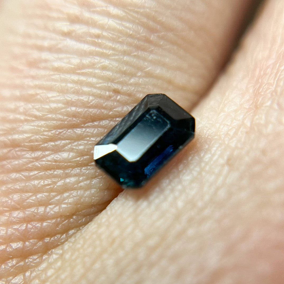 Emerald Cut Blue Sapphire