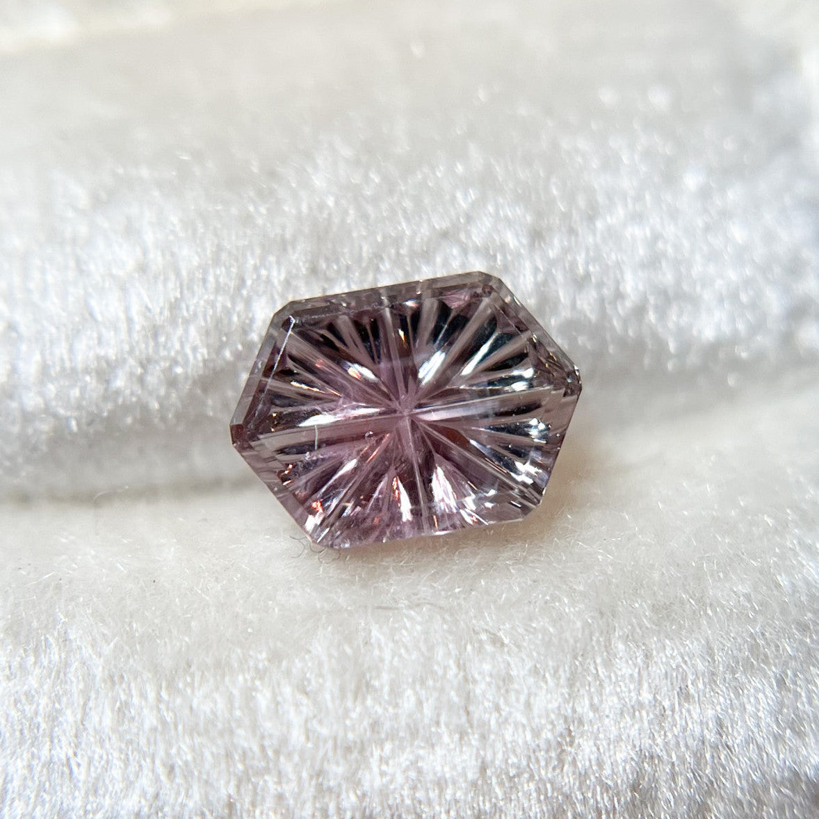 Parti Color Purple Montana Sapphire Hexagon Starbrite™ Cut by John Dyer