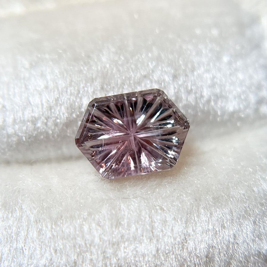 Parti Color Purple Montana Sapphire Hexagon Starbrite™ Cut by John Dyer