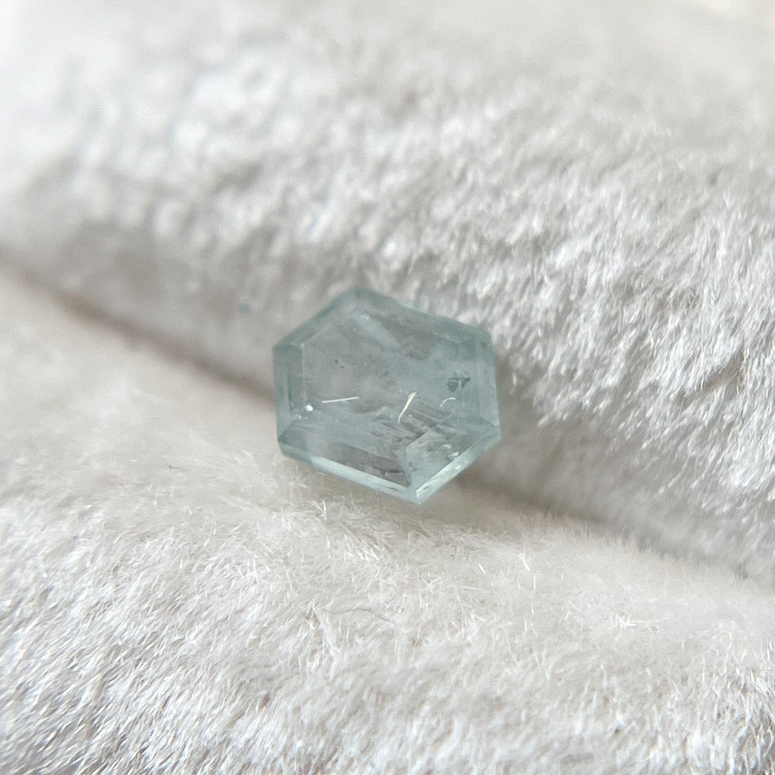 Minty Blue Hexagonal Cut Montana Sapphire