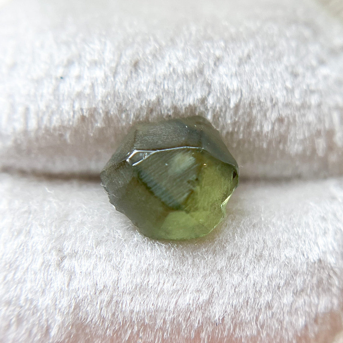 Organically Faceted Rough Australian Bright Green Sapphire
