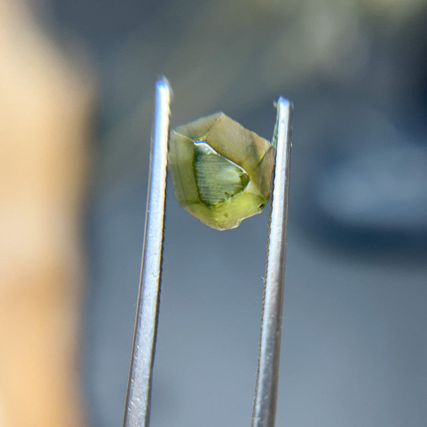 Organically Faceted Rough Australian Bright Green Sapphire