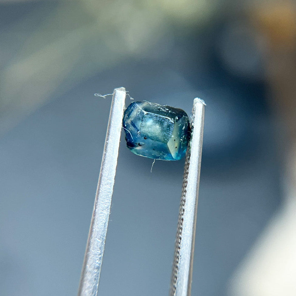 Organically Faceted Blue Montana Sapphire