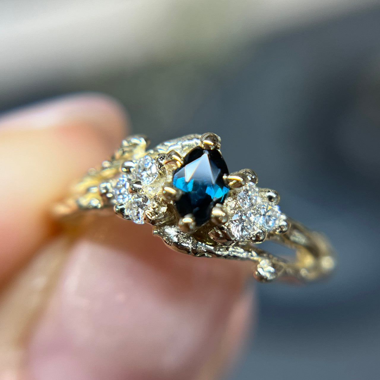 OOAK - Feyre Marquise Cut Sapphire Ring