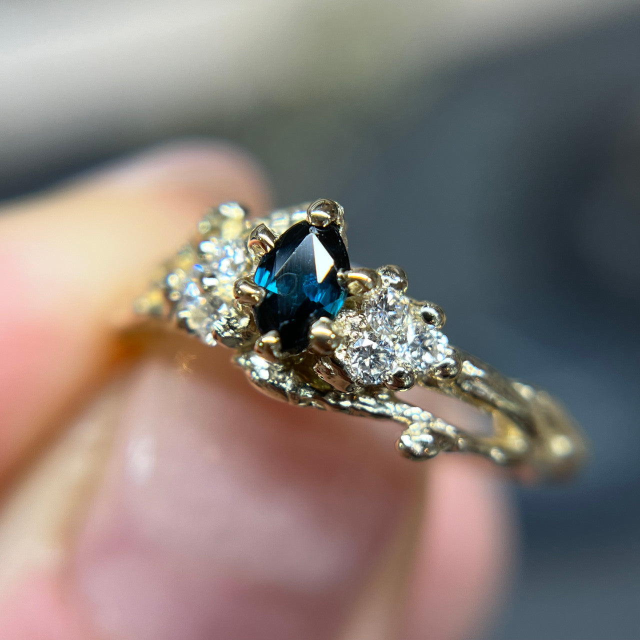 OOAK - Feyre Marquise Cut Sapphire Ring