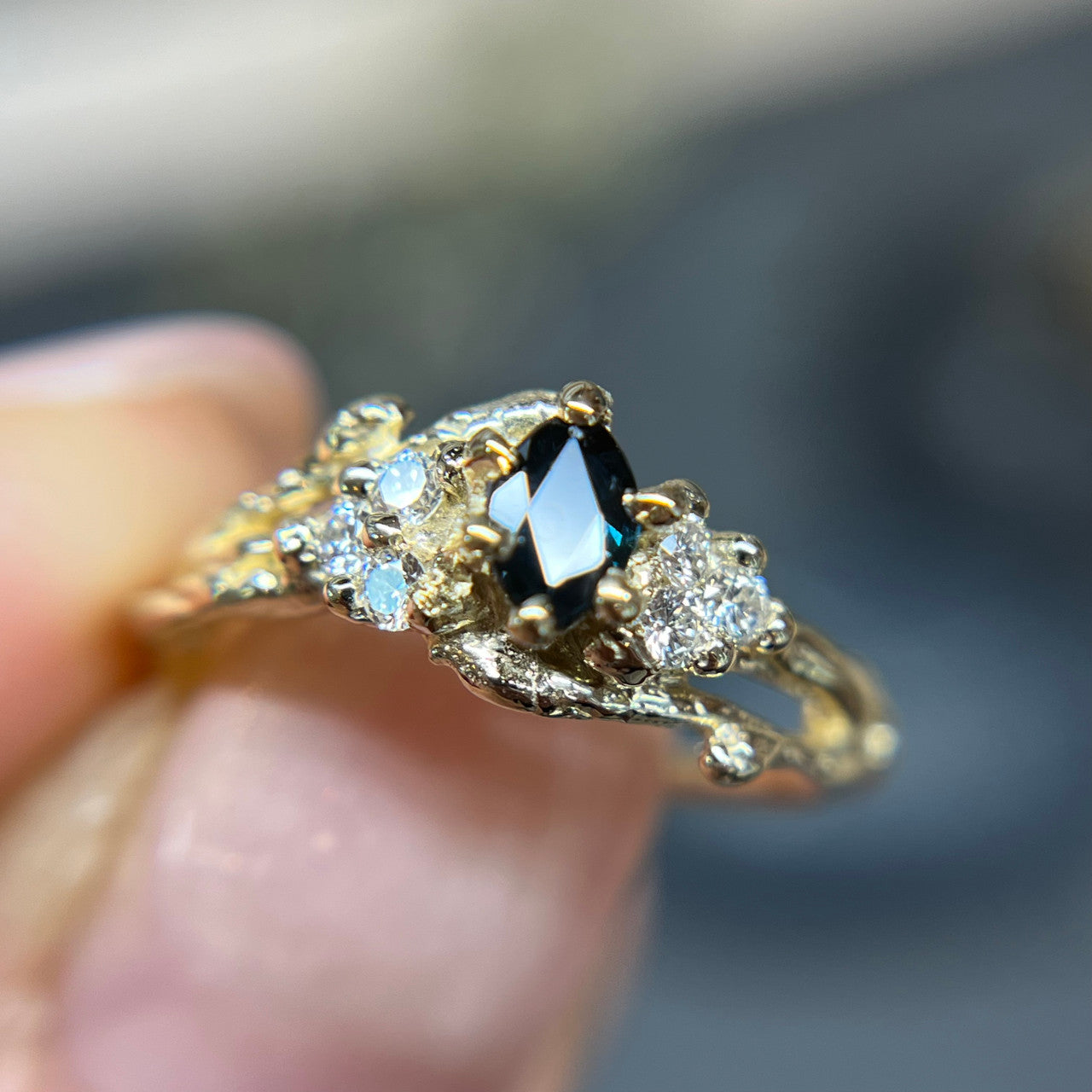 OOAK - Feyre Marquise Cut Sapphire Ring
