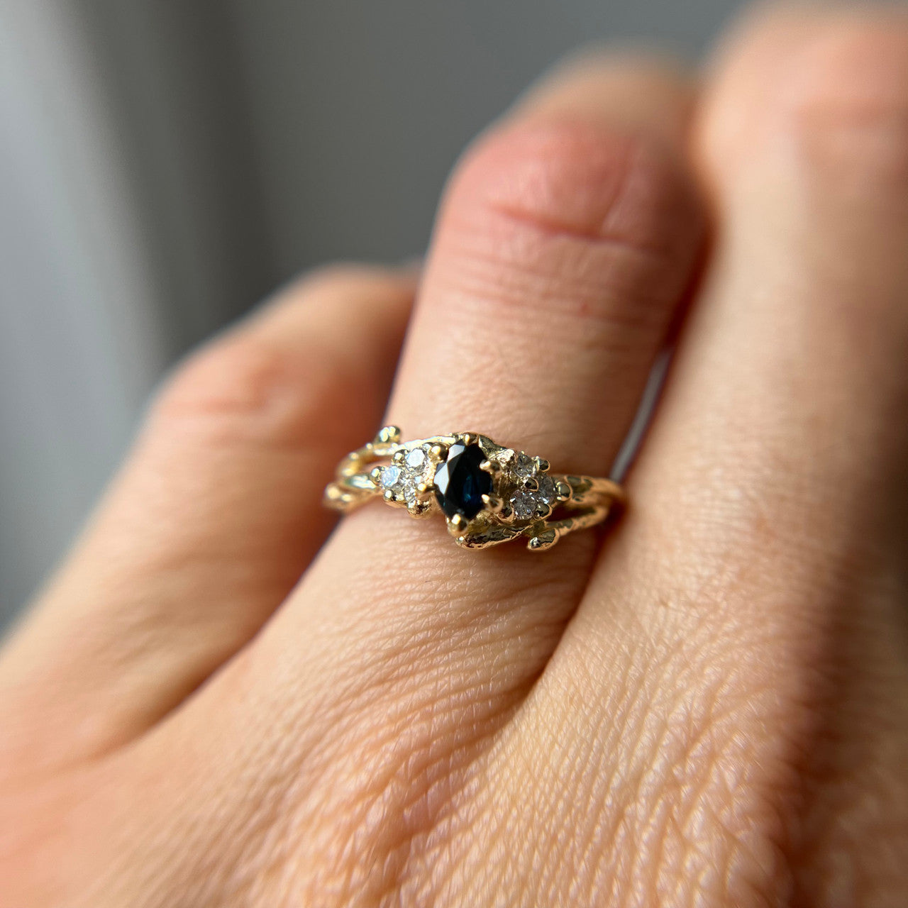 OOAK - Feyre Marquise Cut Sapphire Ring