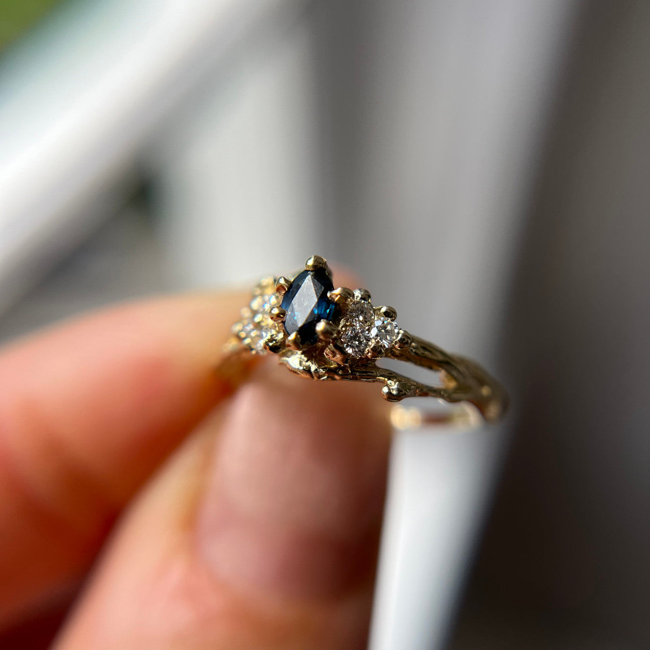 OOAK - Feyre Marquise Cut Sapphire Ring