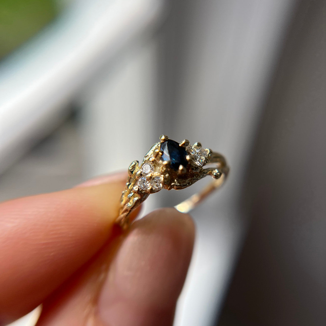 OOAK - Feyre Marquise Cut Sapphire Ring