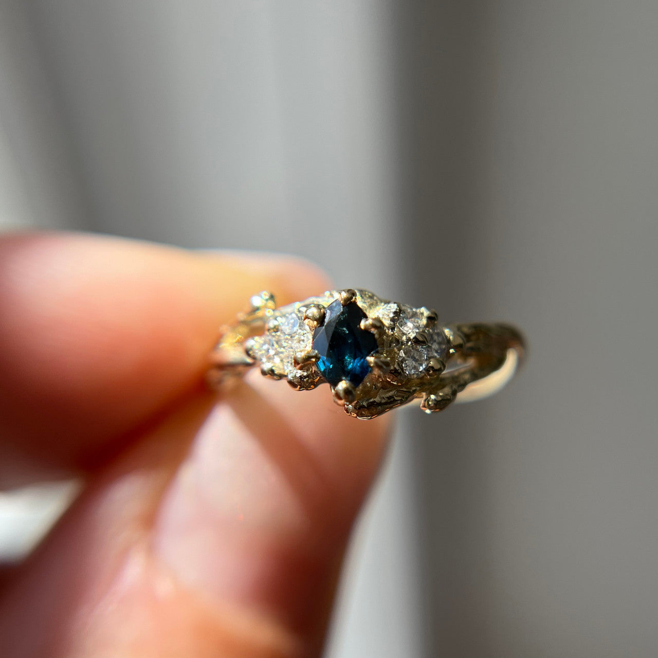 OOAK - Feyre Marquise Cut Sapphire Ring