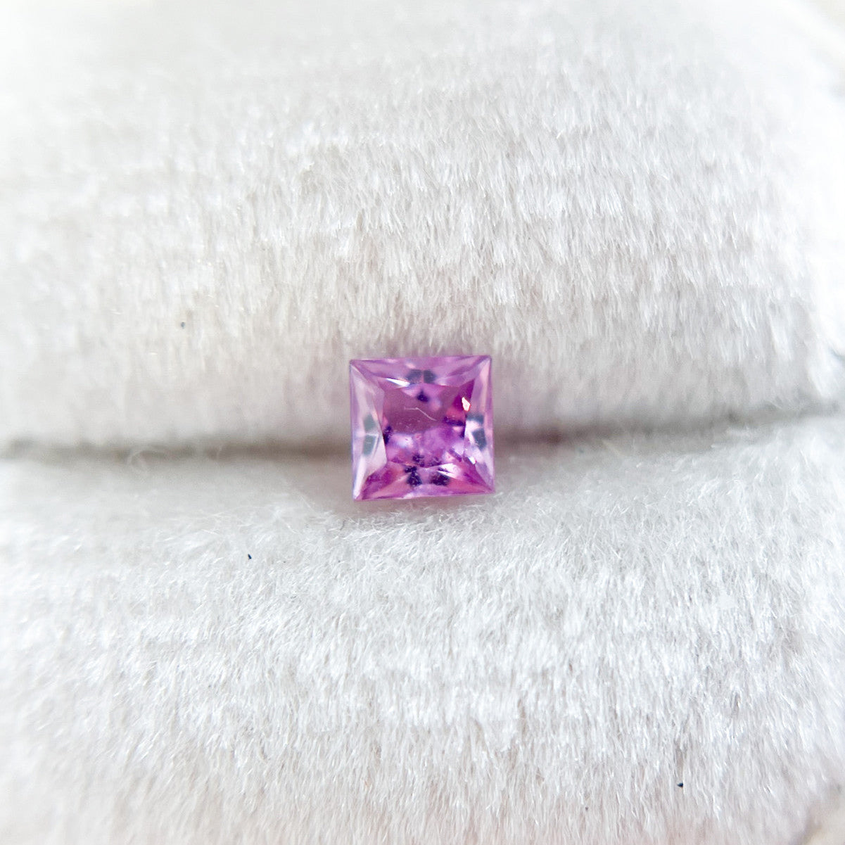 Princess Cut Pink Ceylon Sapphire