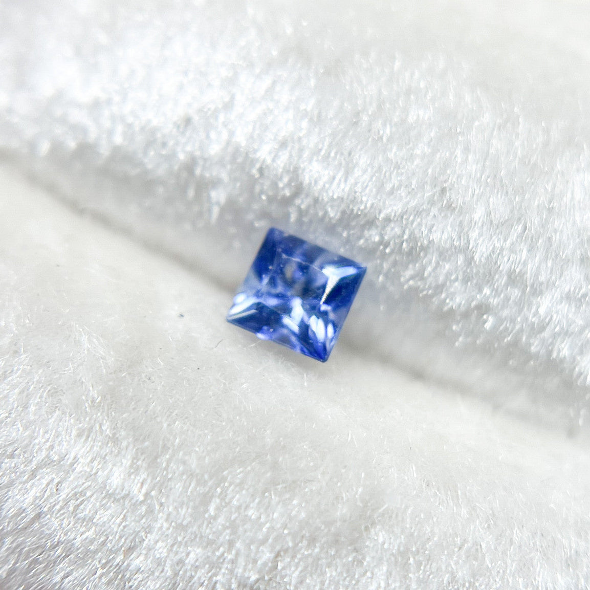 Princess Cut Blue Ceylon Sapphire