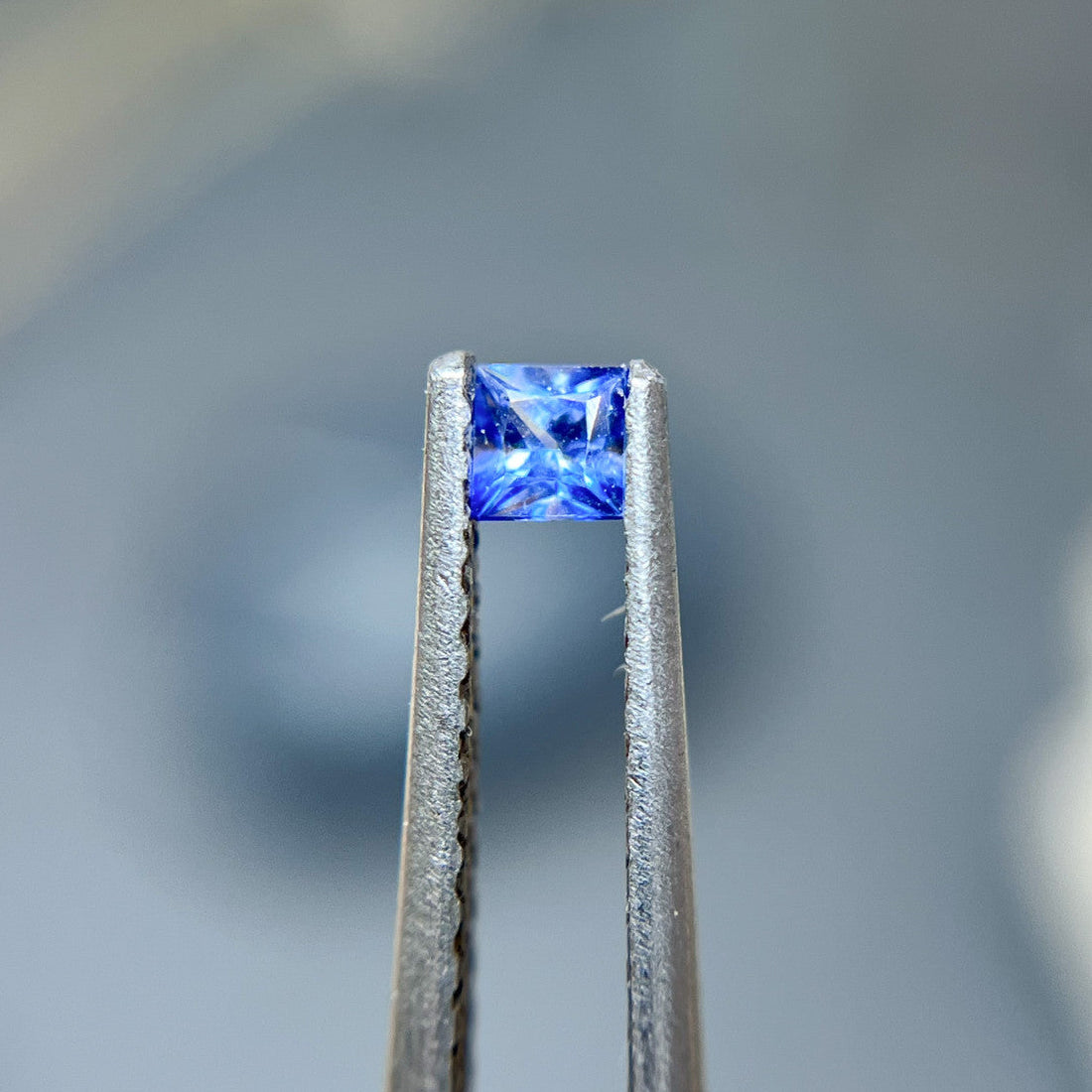 Princess Cut Blue Ceylon Sapphire