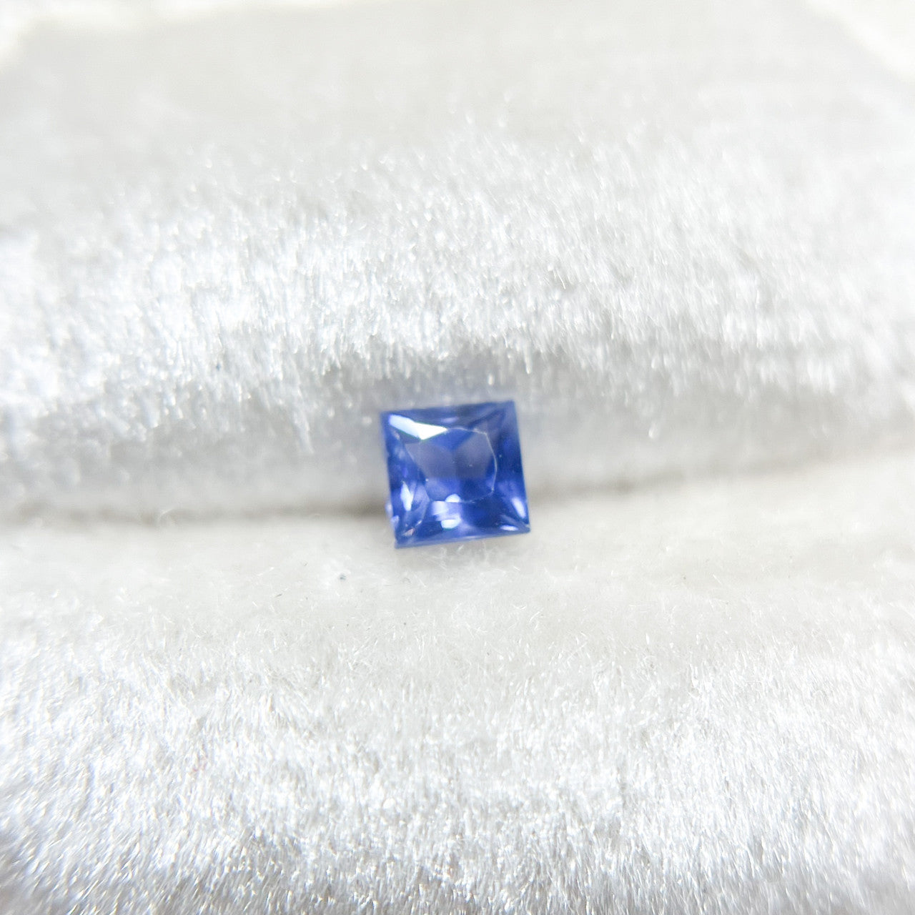 Princess Cut Blue Ceylon Sapphire