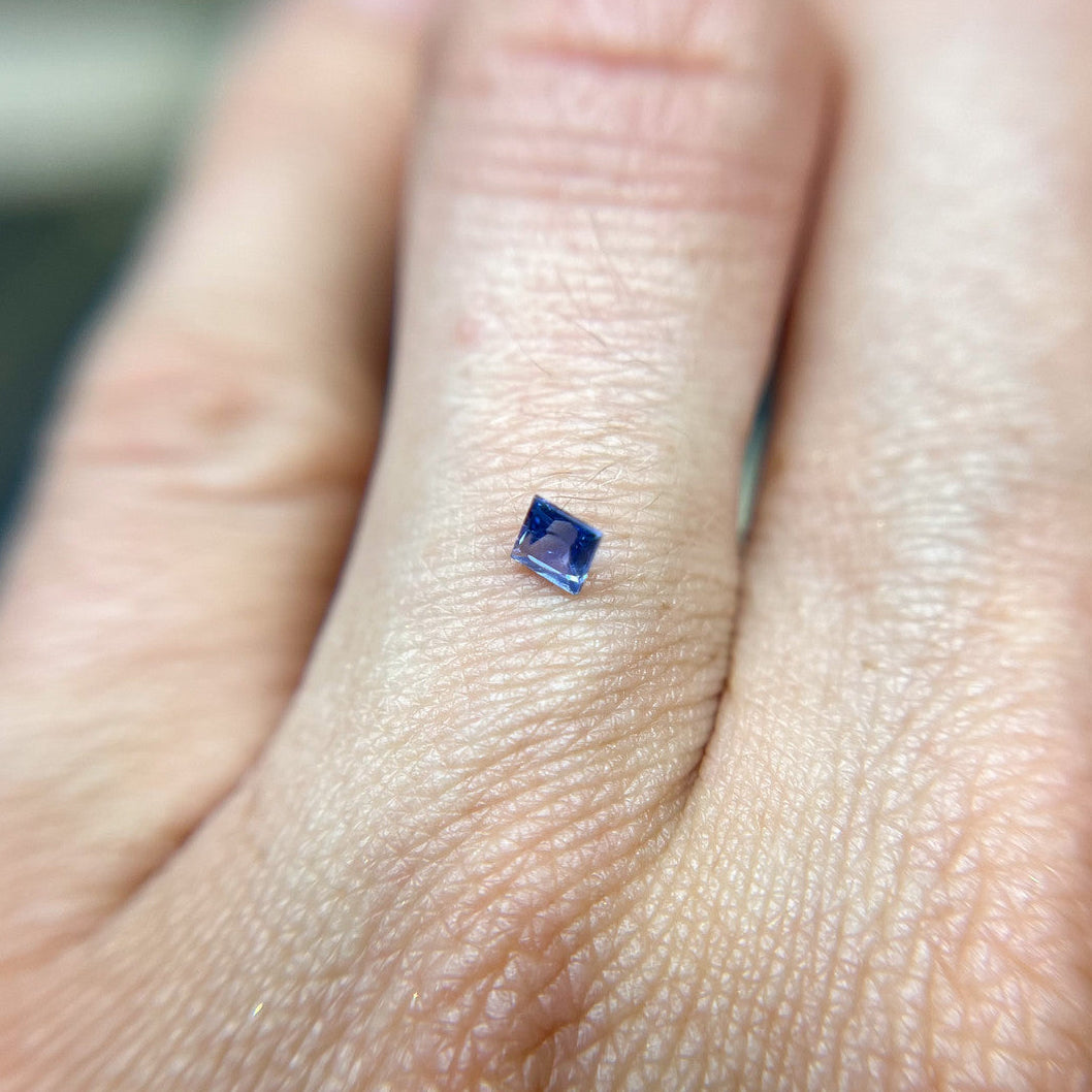 Princess Cut Blue Ceylon Sapphire