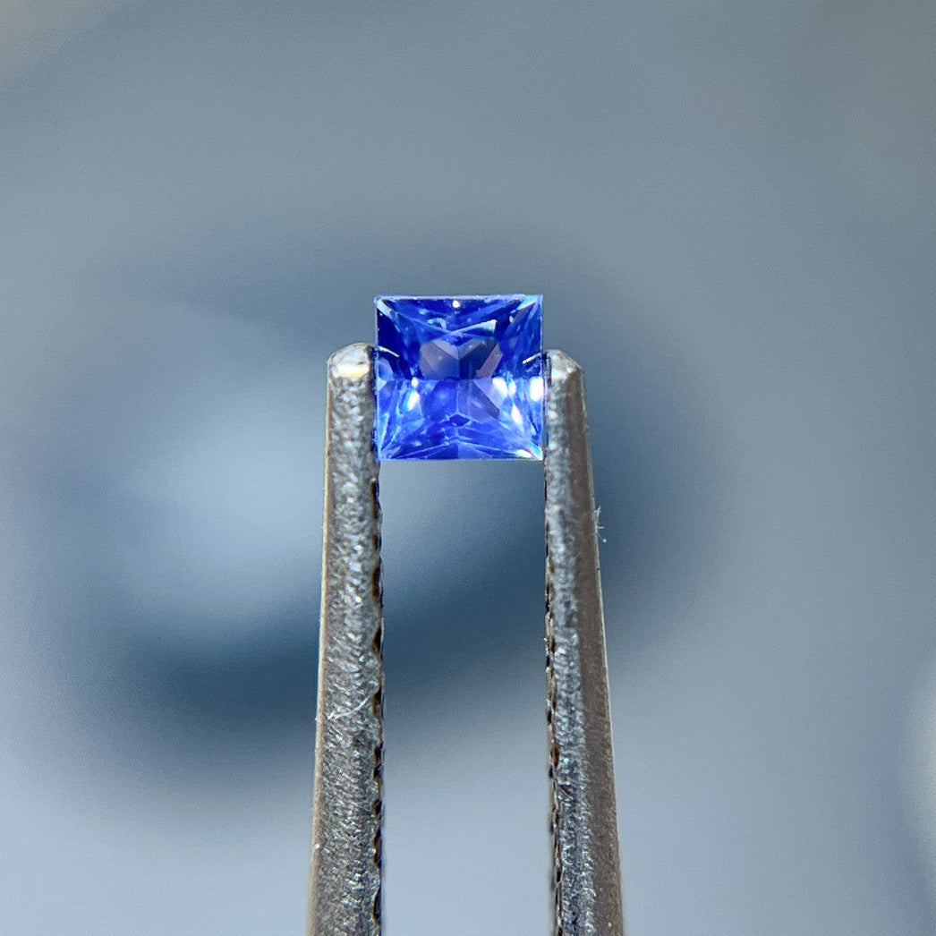 Princess Cut Blue Ceylon Sapphire