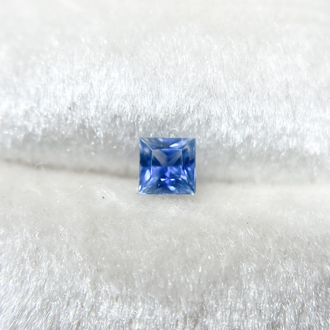 Princess Cut Blue Ceylon Sapphire