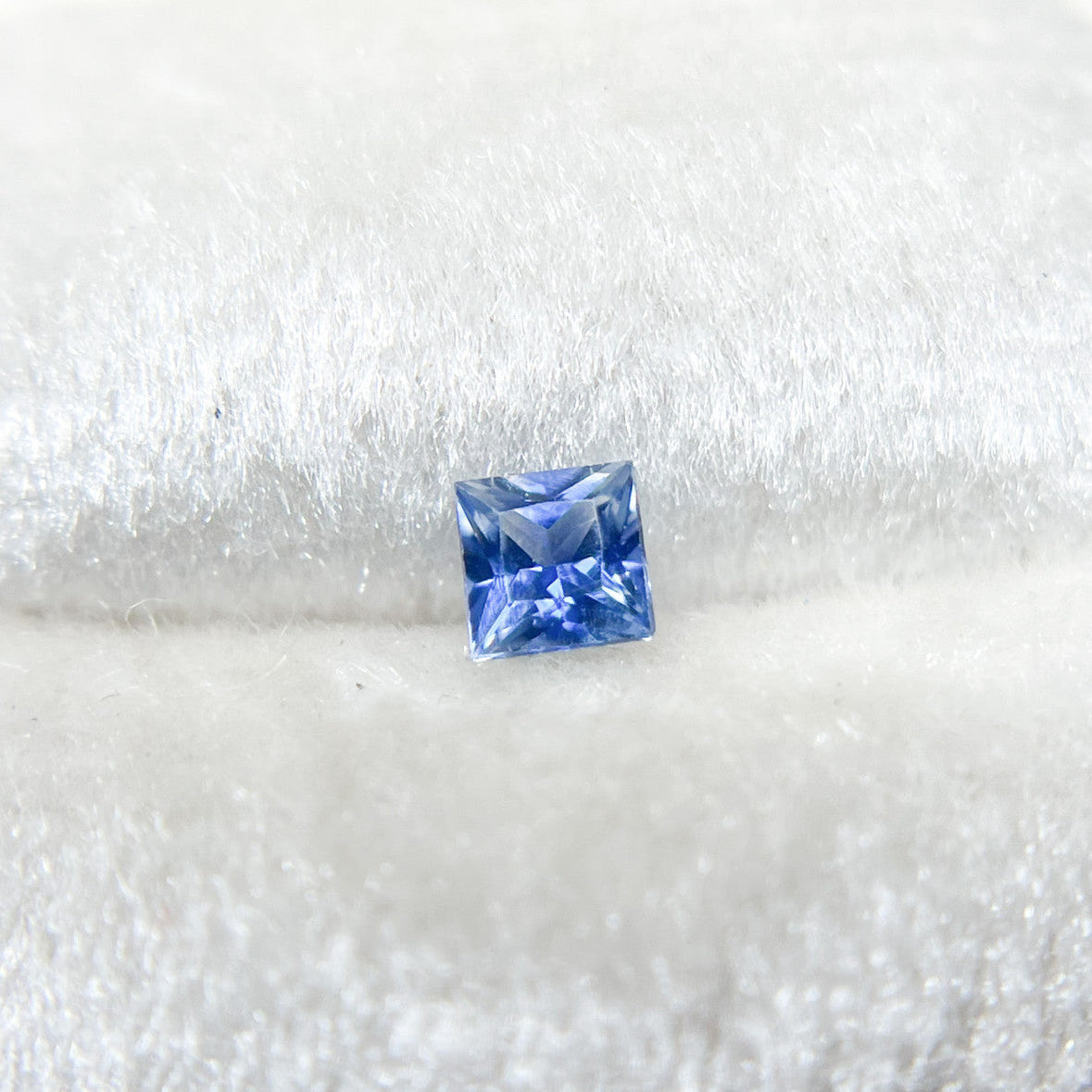 Princess Cut Blue Ceylon Sapphire