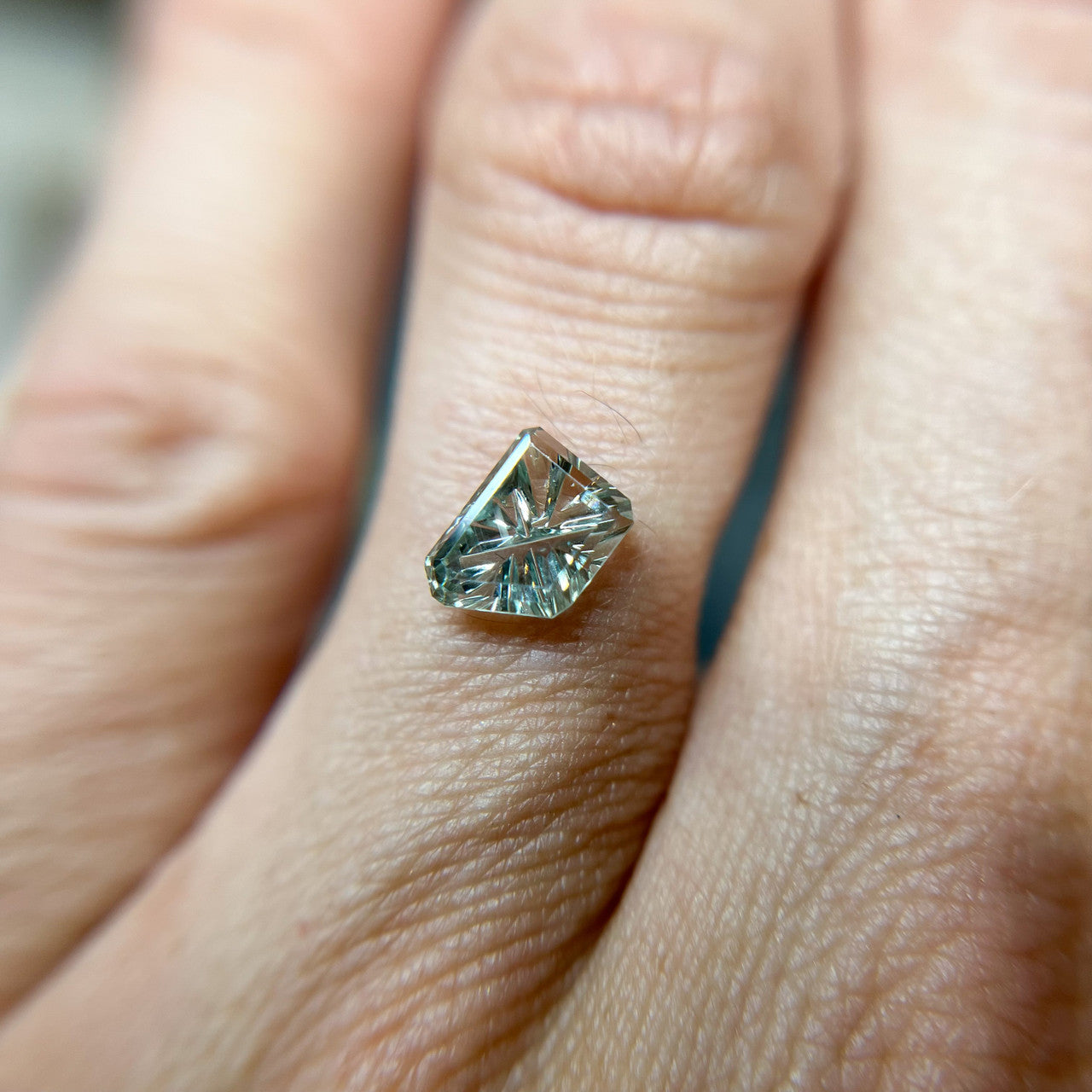 Pale Blue Montana Sapphire Freeform Dreamscape™ Cut by John Dyer