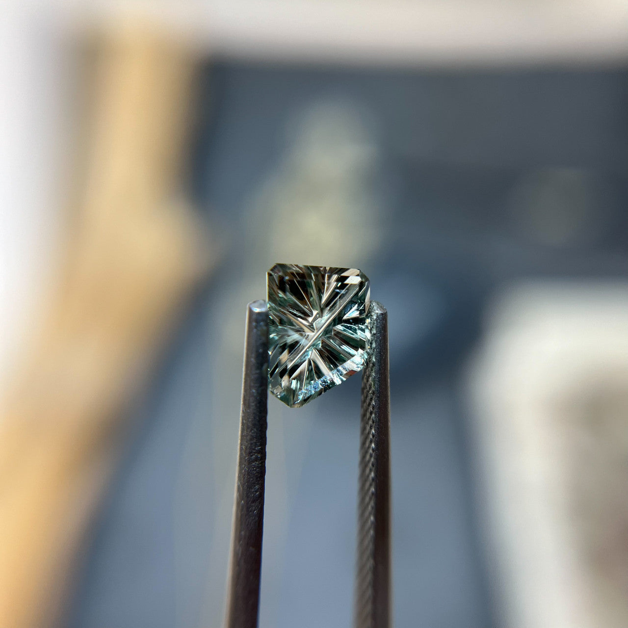 Pale Blue Montana Sapphire Freeform Dreamscape™ Cut by John Dyer
