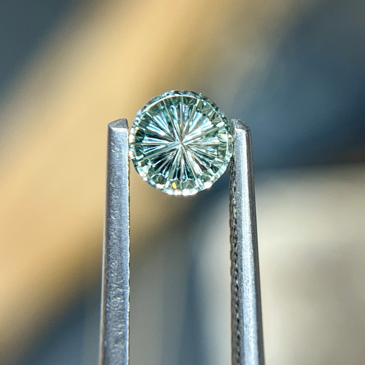 Pale Green Montana Sapphire StarBrite™ Cut by John Dyer