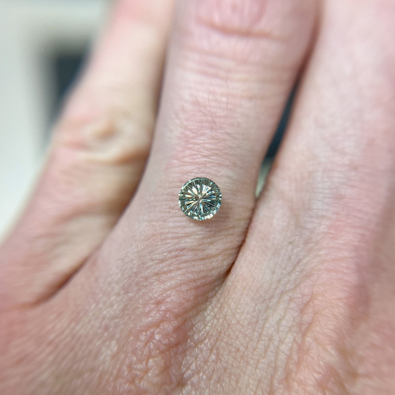 Pale Green Montana Sapphire StarBrite™ Cut by John Dyer