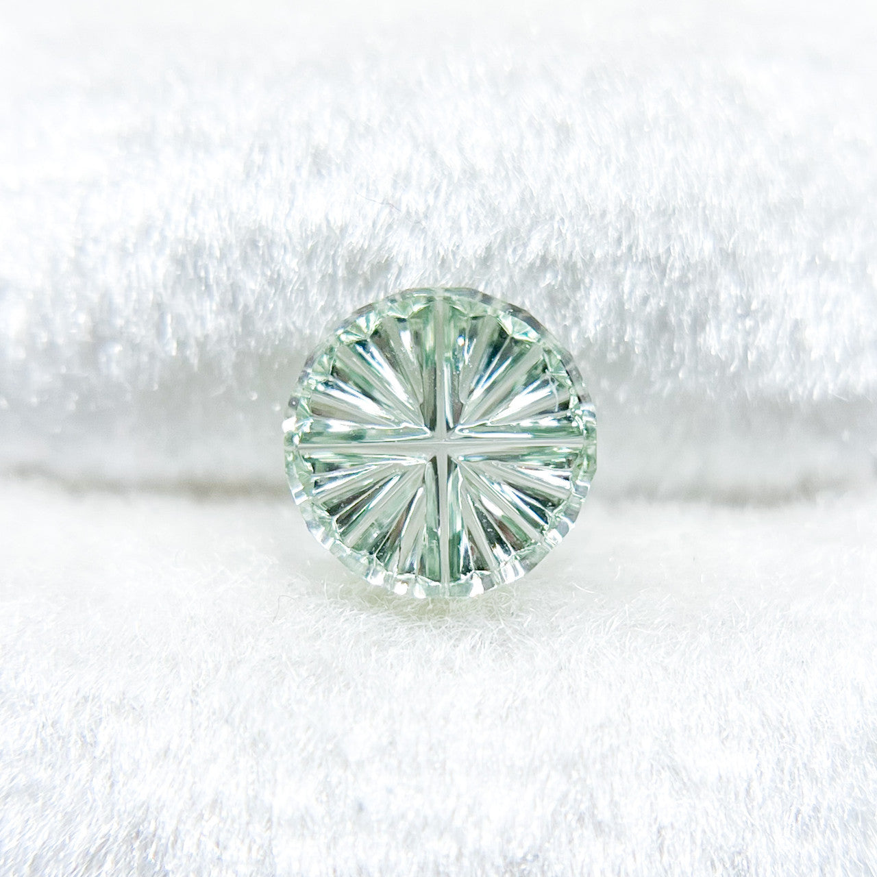 Light Green Round Montana Sapphire StarBrite™ Cut by John Dyer