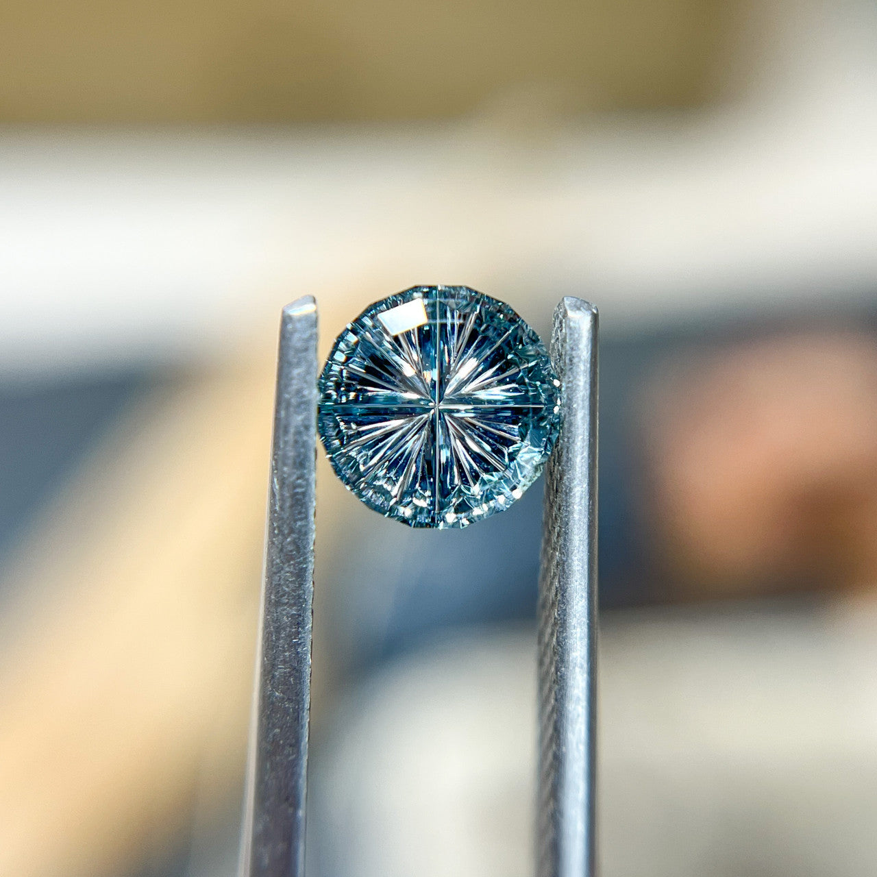 Ocean Blue Round Montana Sapphire Starbrite™ Cut by John Dyer