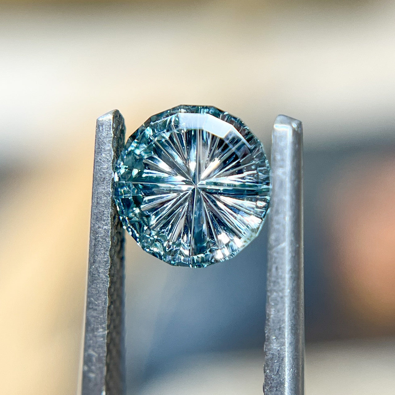 Ocean Blue Round Montana Sapphire Starbrite™ Cut by John Dyer