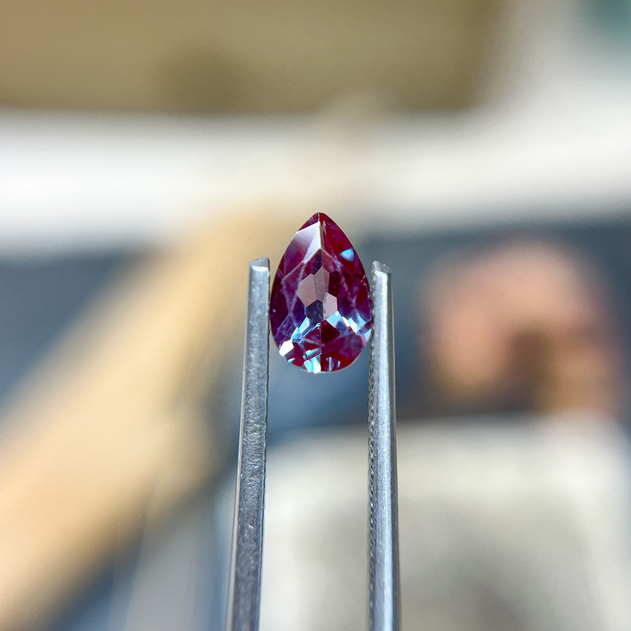 Pear Cut Lab Grown Alexandrite - 1289