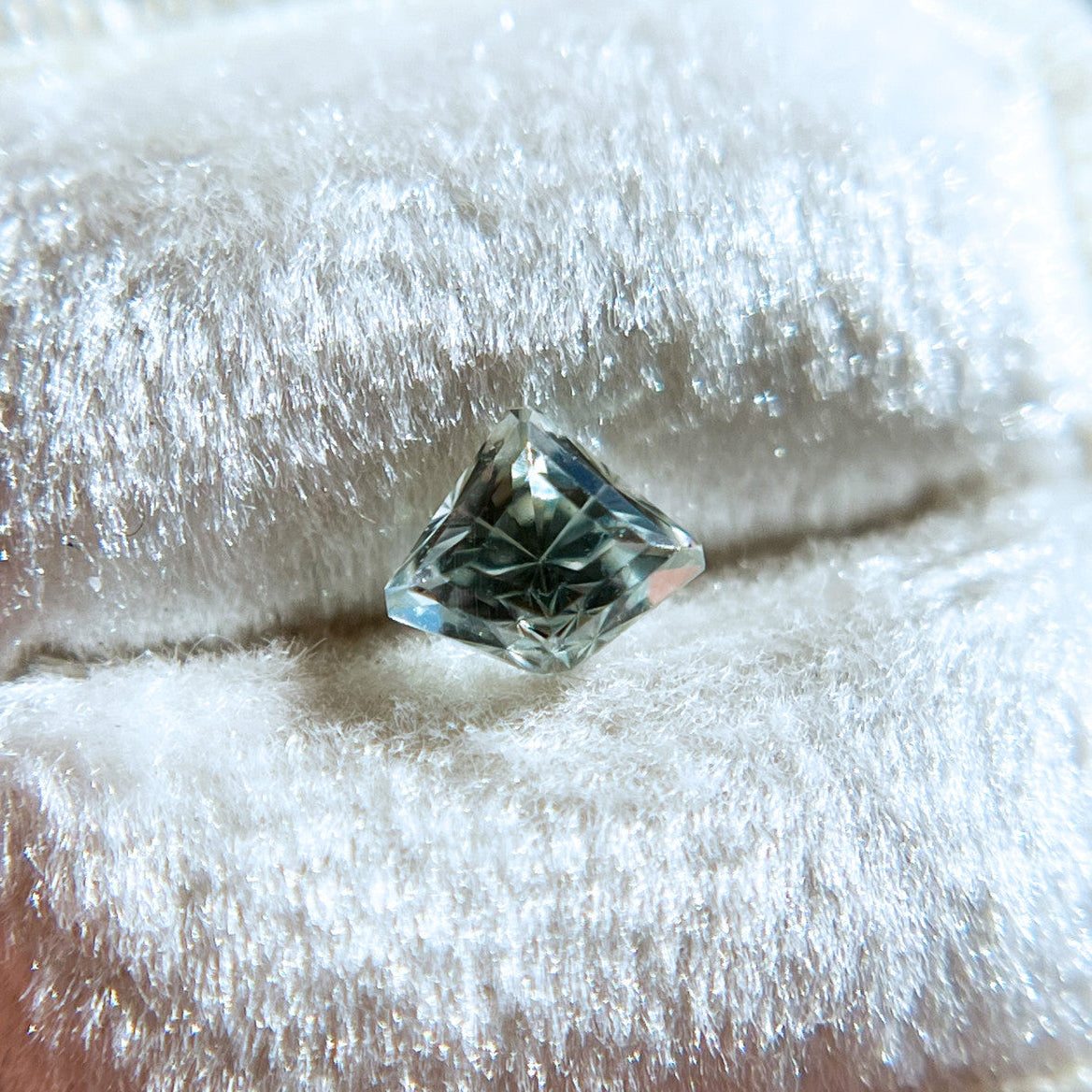 Light Green Radiant Cut Montana Sapphire by John Dyer