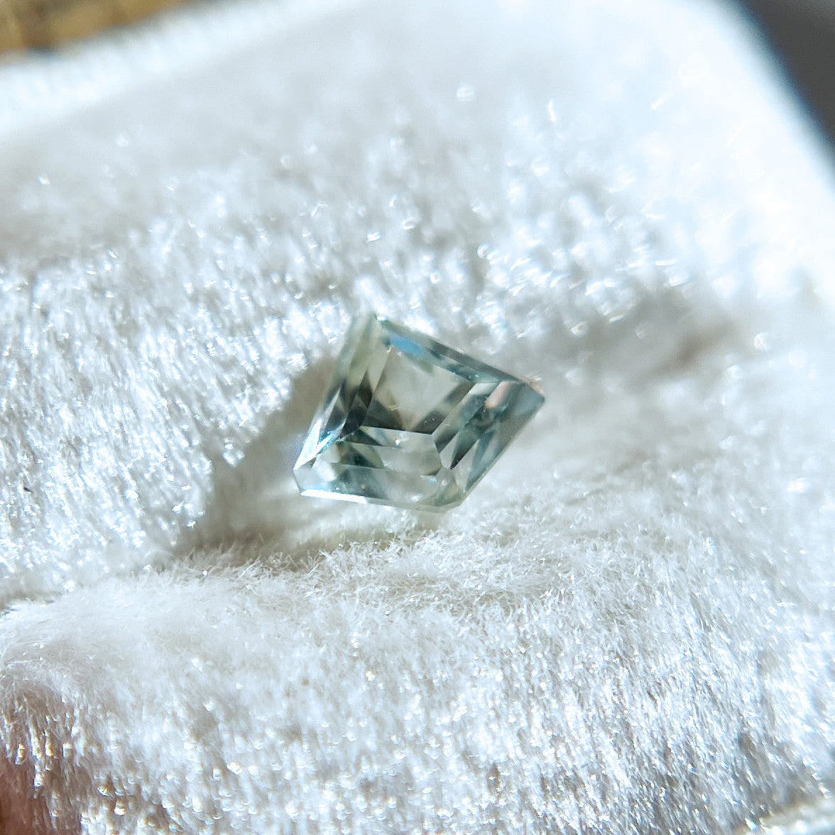 Light Green Radiant Cut Montana Sapphire by John Dyer