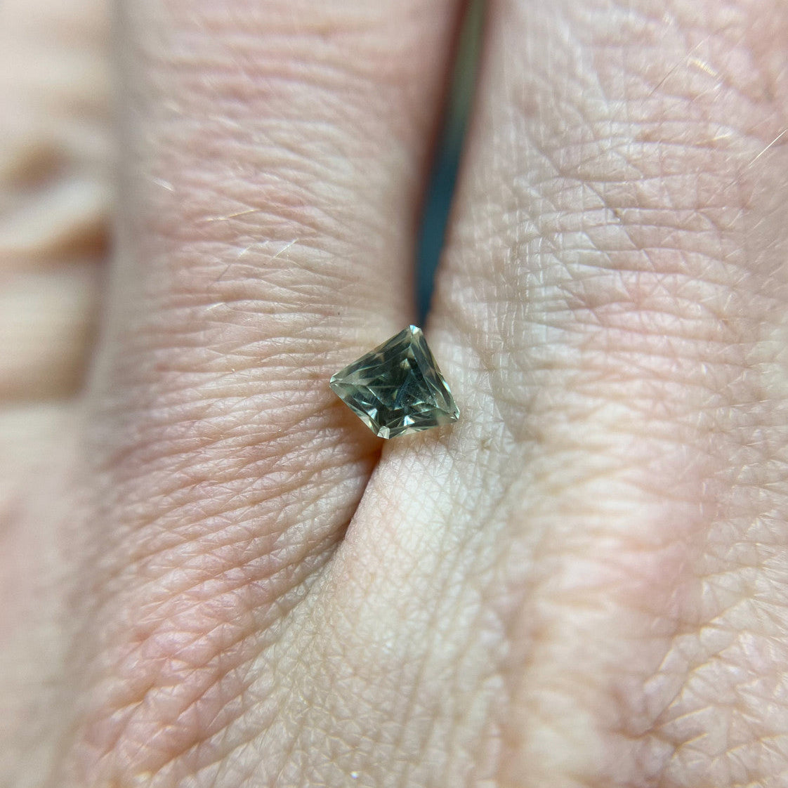 Light Green Radiant Cut Montana Sapphire by John Dyer