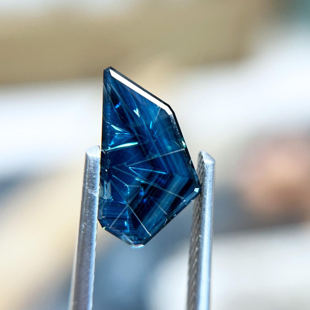 Blue Australian Sapphire Freeform Dreamscape™ Cut by John Dyer