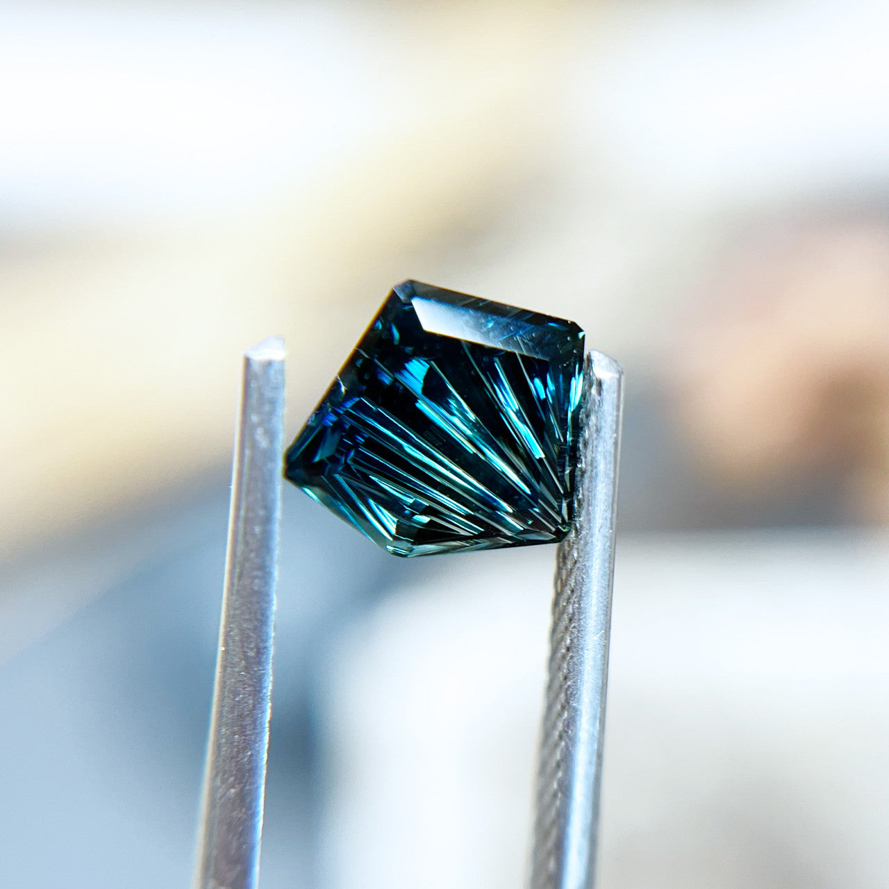 Ethereal Blue Freeform Australian Sapphire Dreamscape™ Cut by John Dyer