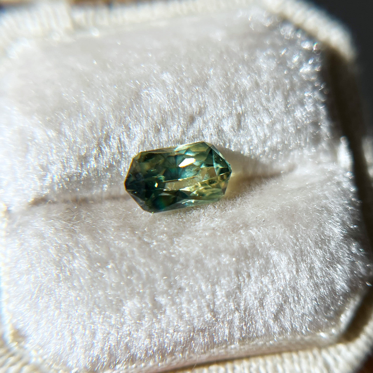 Green Elongated Hexagon Australian Sapphire Regal Radiant™ Cut by John Dyer