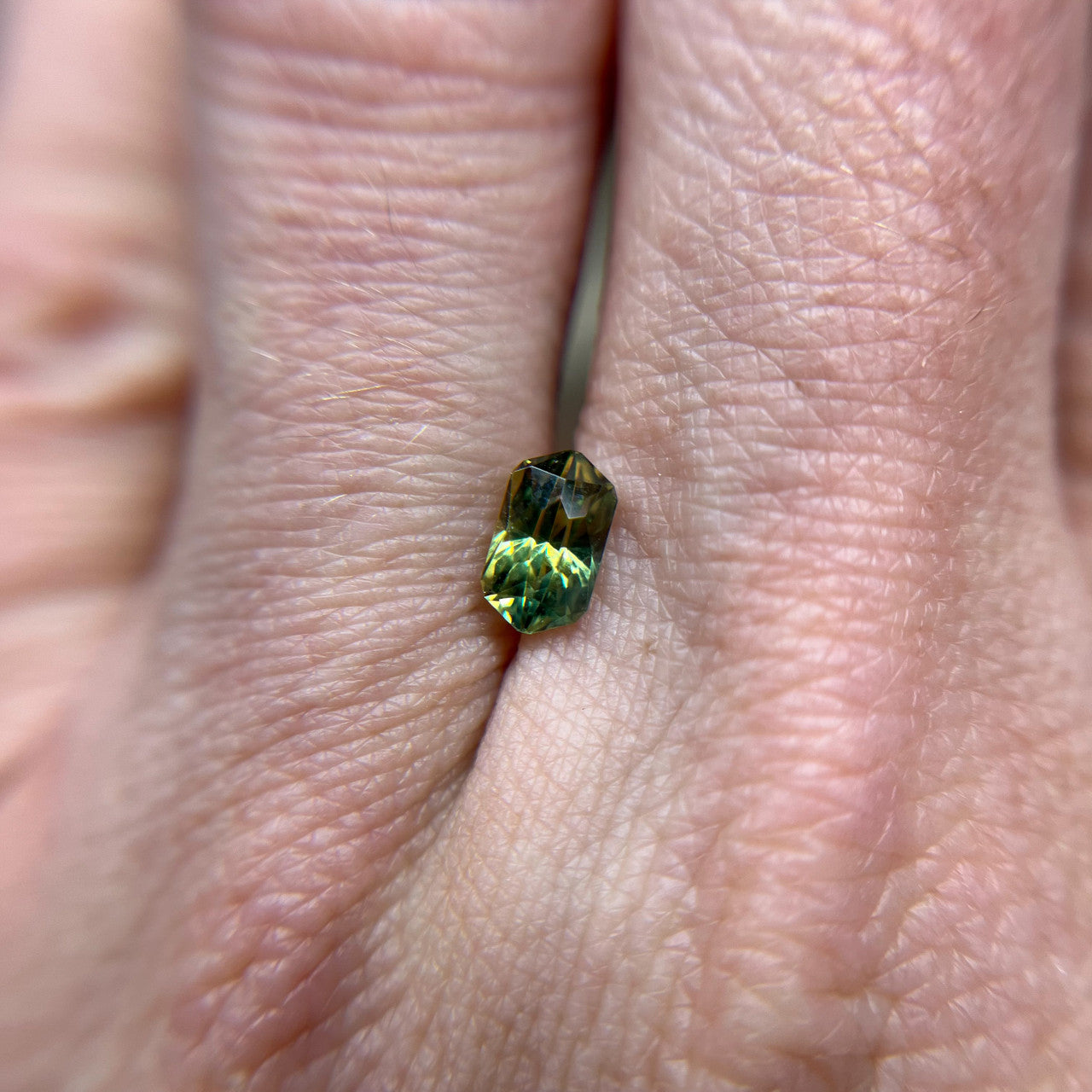 Green Elongated Hexagon Australian Sapphire Regal Radiant™ Cut by John Dyer