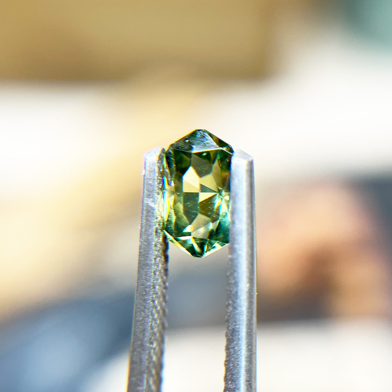 Green Elongated Hexagon Australian Sapphire Regal Radiant™ Cut by John Dyer