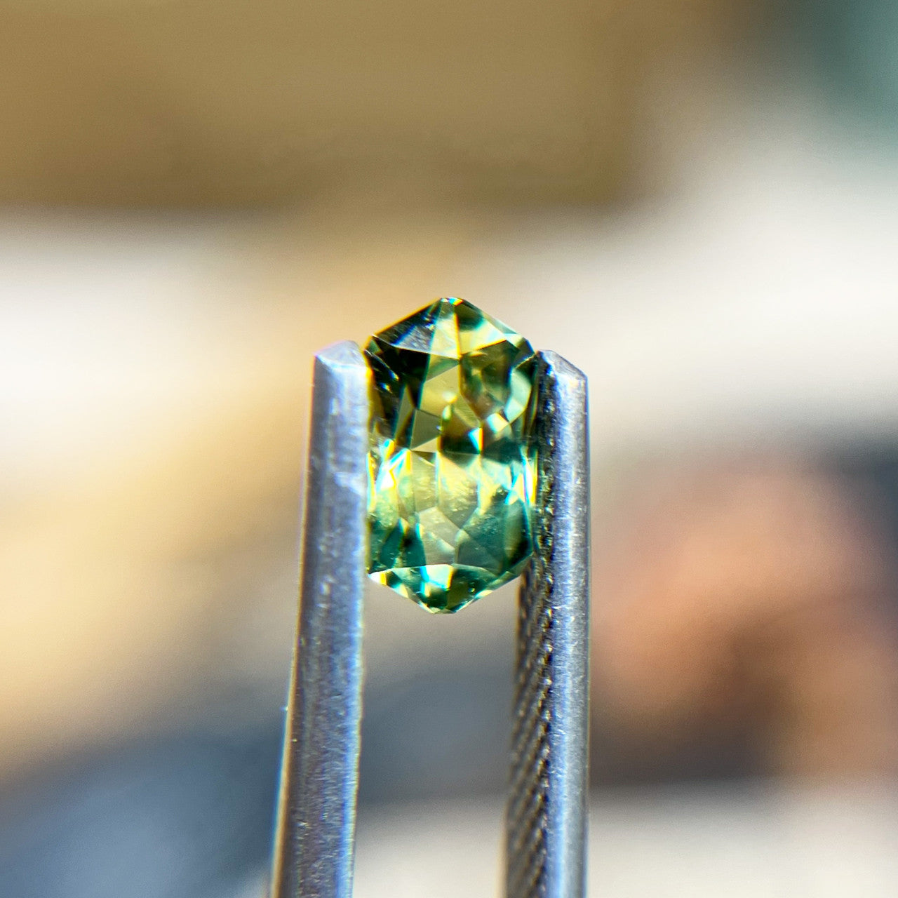 Green Elongated Hexagon Australian Sapphire Regal Radiant™ Cut by John Dyer
