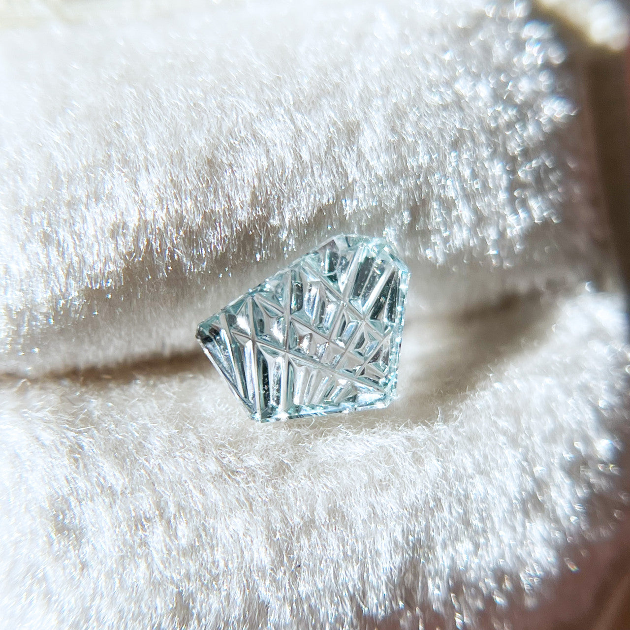 Gossamer Butterfly Wing Pale Blue Montana Sapphire Dreamscape™ Cut by John Dyer