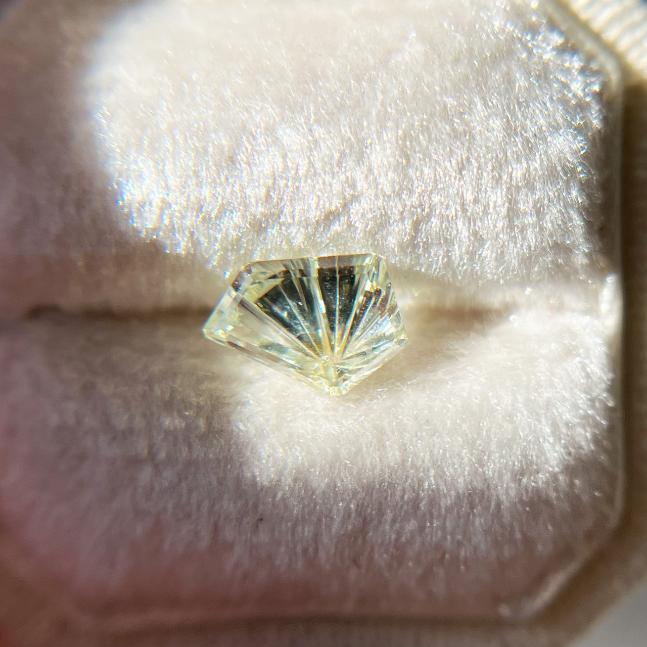 Yellow Green Montana Sapphire Freeform Dreamscape™ Cut by John Dyer