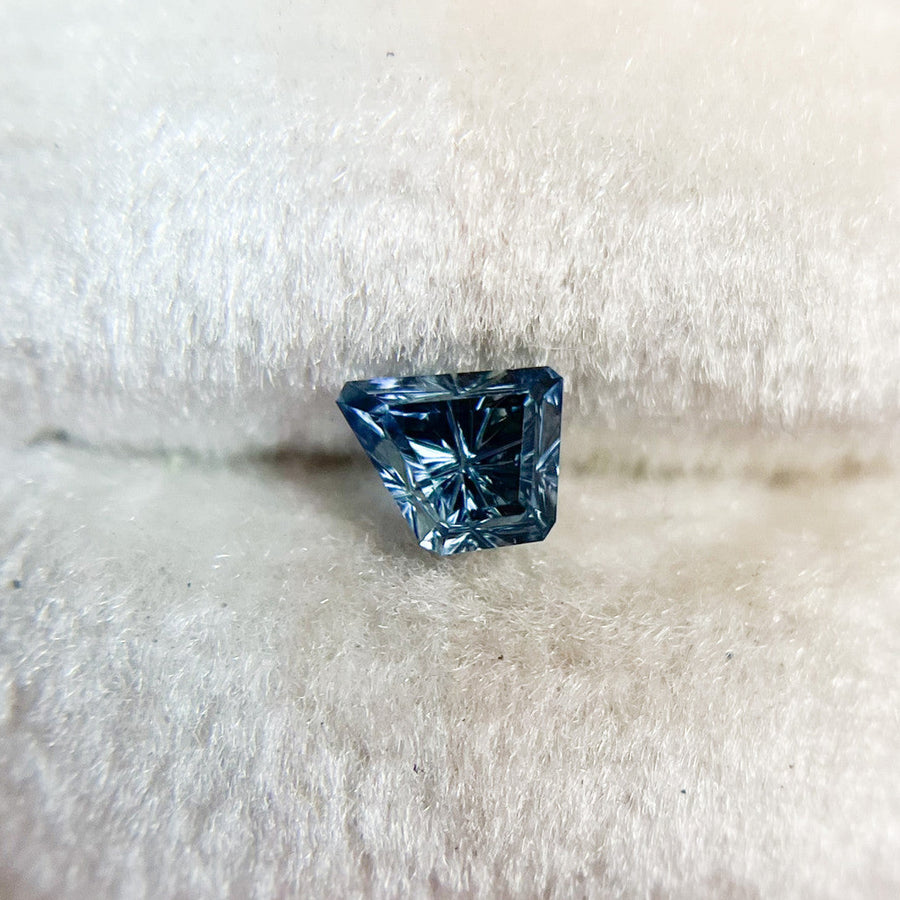Bright Blue Sapphire Freeform Starbrite™ Cut by John Dyer