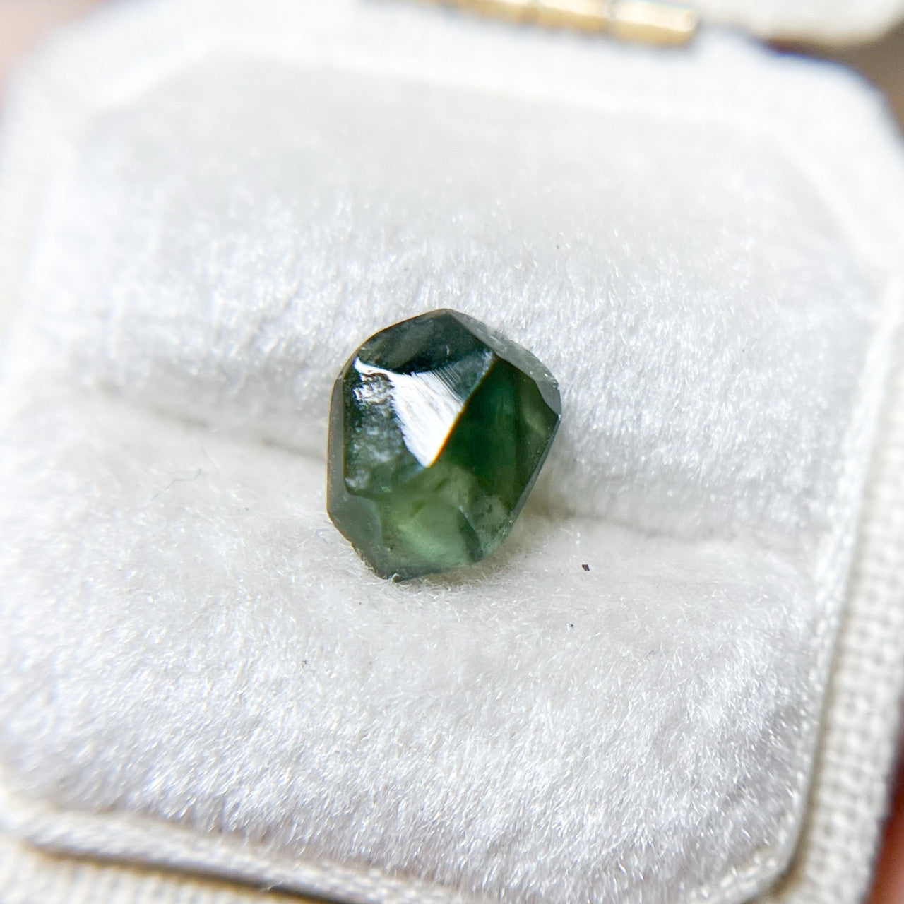 Organically Faceted Blue Green Australian Sapphire