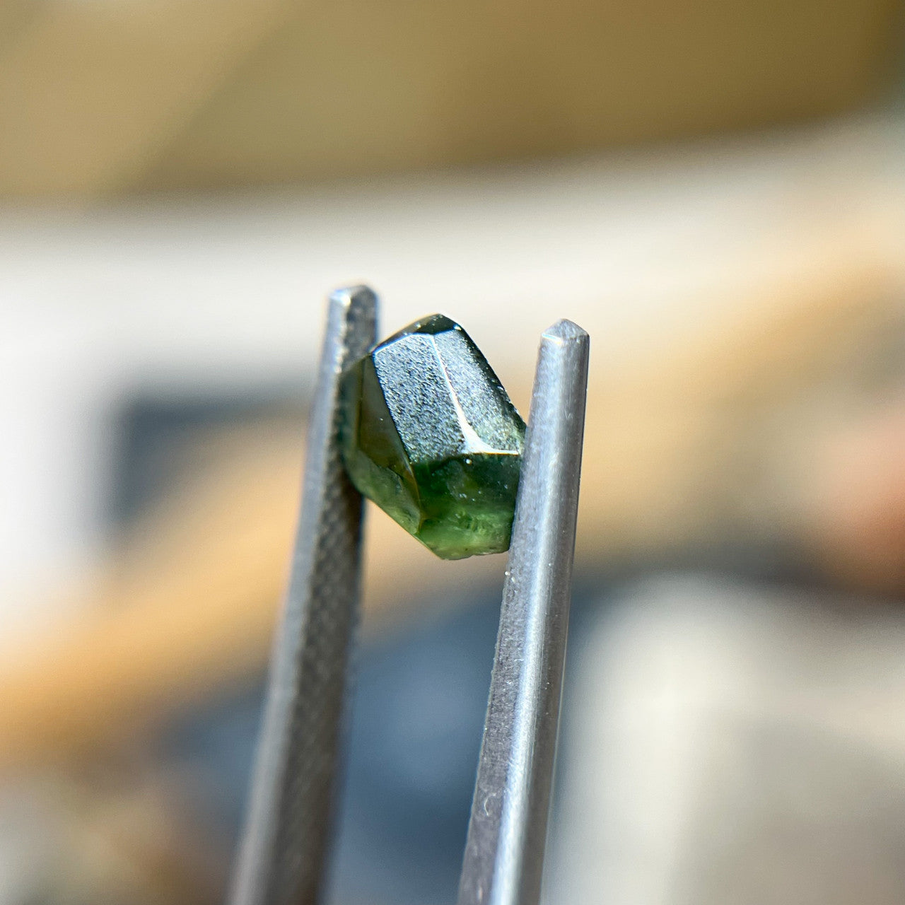 Organically Faceted Blue Green Australian Sapphire