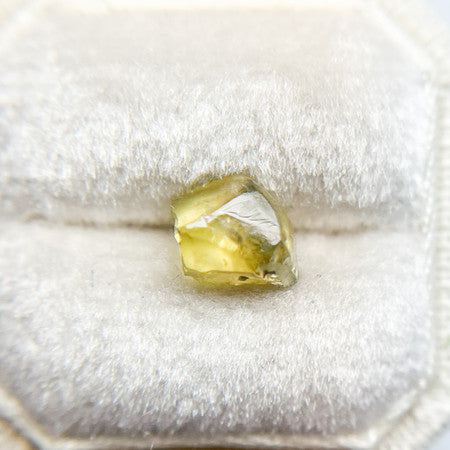 Organically Faceted Yellow Green Sapphire