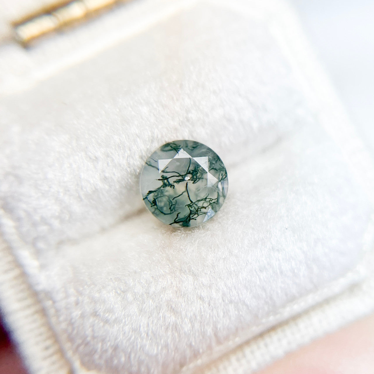 6.5mm Round Moss Agate